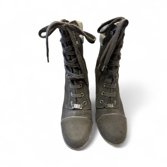 TOD'S women shoes boots heel Europe 38.5 Black Suede. Made in Italy S9210 - Picture 4 of 12